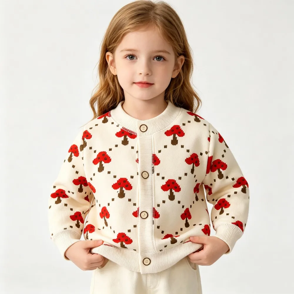 CozyCardi – Morbido e caldo – Cardigan lavorato a maglia con simpatiche stampe