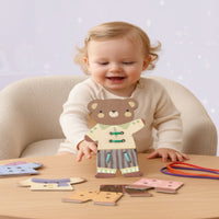 Thumbnail for ThreadBear – Carino ed educativo – Giocattolo da infilare Montessori Orso