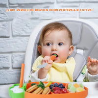 Thumbnail for MiniMeal – Sicuro e antiscivolo – Set di piatti in silicone per bambini con posate