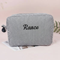 Thumbnail for Striped Name Pouch – Personalizzata ed elegante – Trousse
