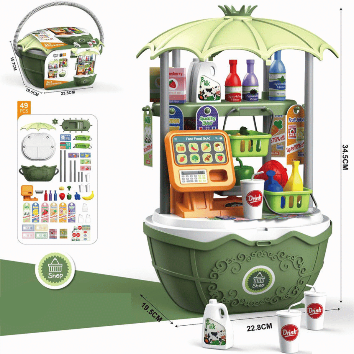 Candy Cart™ – Carrello gioco interattivo in diversi temi