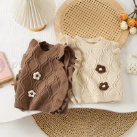 Thumbnail for LittlePetal – Dolce e comodo – Cardigan senza maniche da bambina con motivi floreali