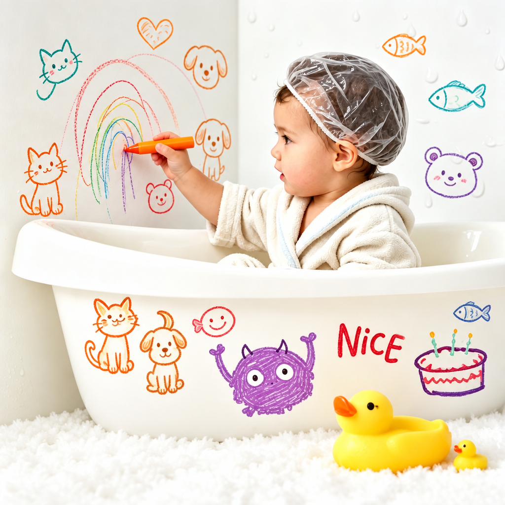 DoodleBath – Colorato e divertente – Set di 6 gessetti da bagno
