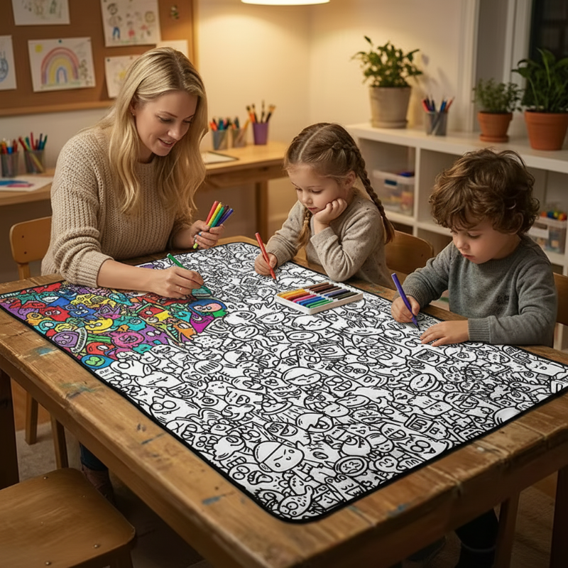 ColorFun – Creativo e istruttivo – Grande coperta da colorare