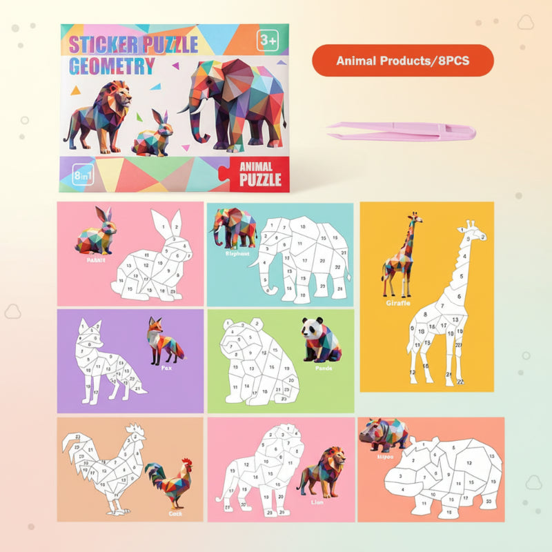 3D Sticker Puzzle – Creativo e istruttivo – Puzzle geometrico 3D