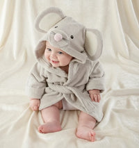 Thumbnail for CozyNest – Morbido e assorbente – Accappatoio con disegno di animali