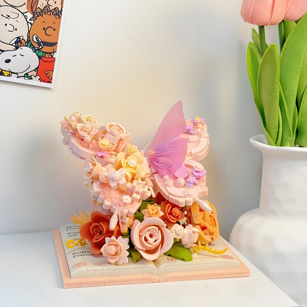 BloomBook – Romantico e creativo – Libro floreale in 3D con rose e farfalle