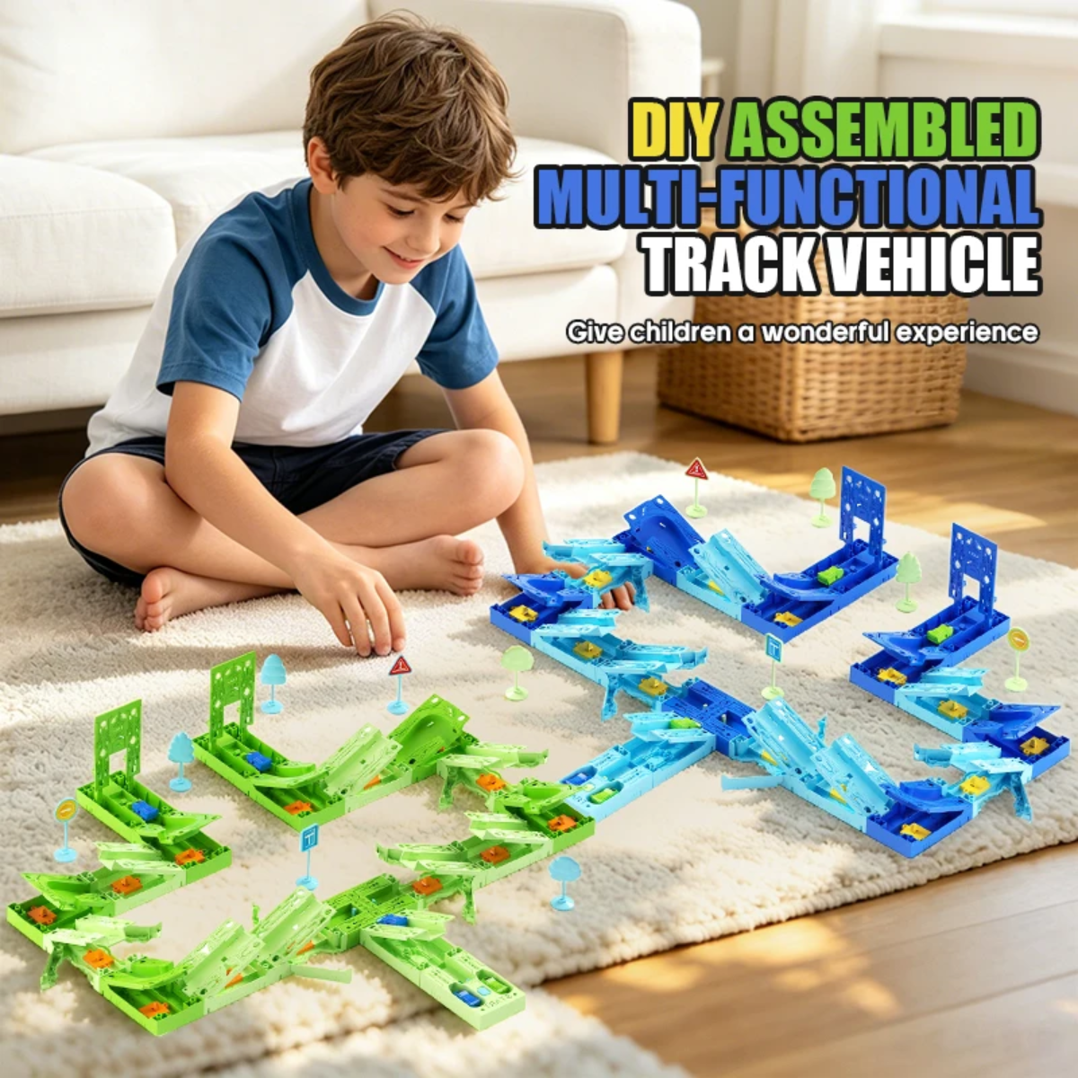 GravityRacer – Istruttivo e divertente – Set di pista con veicoli fai da te
