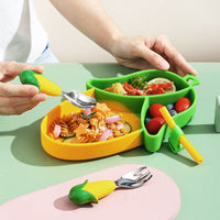 Thumbnail for MiniMeal – Sicuro e antiscivolo – Set di piatti in silicone per bambini con posate