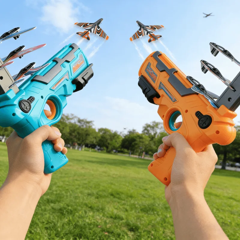 FlyHero – Creativo e interattivo – Blaster a forma di aeroplano per bambini