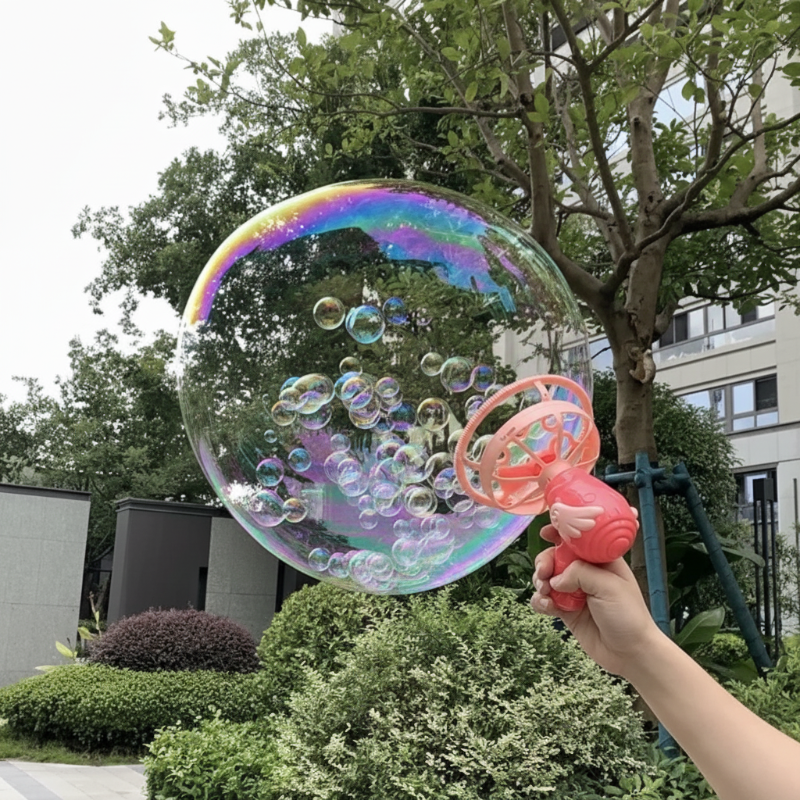 HappyBubbles – Divertente e sicuro – Pistola a bolle per bambini