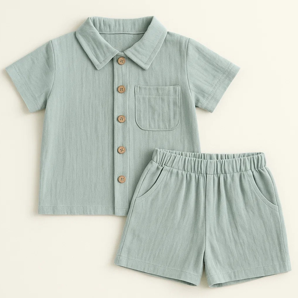 Mini Fashion™ - Completo estivo per bambini in cotone e lino