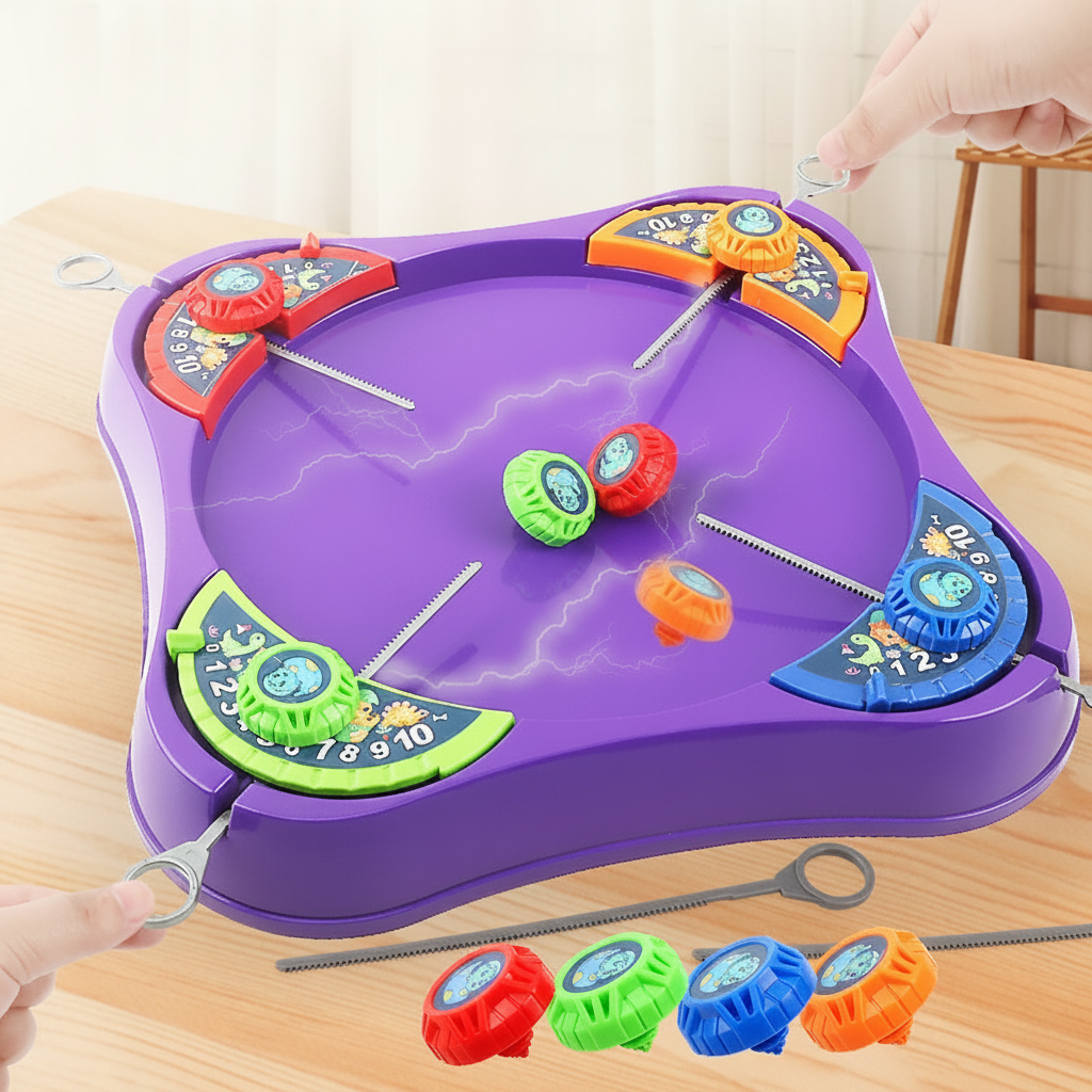 SpinArena – Attivo e interattivo – Set da gioco con trottola a cordicella