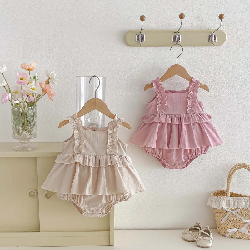 TinyBloom – Carino e morbido – Abitino con volant per neonati e bambini piccoli