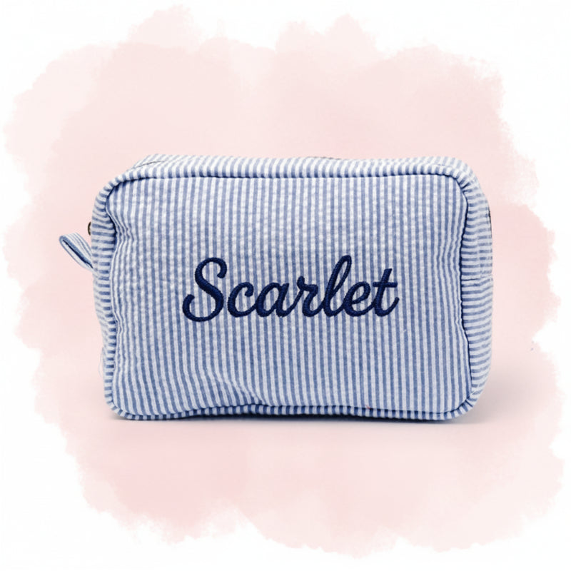 Striped Name Pouch – Personalizzata ed elegante – Trousse