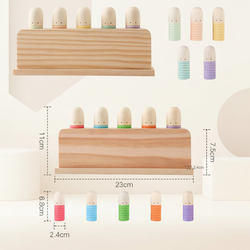 Color Spring – Giocare e crescere – Giocattoli sensoriali in legno per neonati