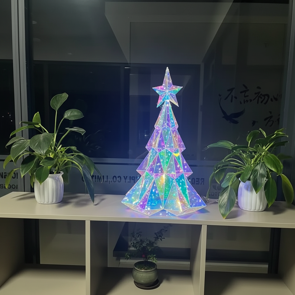 CrystalGlow – Festoso e suggestivo – Albero di Natale decorativo a LED