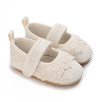 Thumbnail for PrincessLace – Eleganti e carine – Scarpine da neonato con pizzo e chiusura in velcro