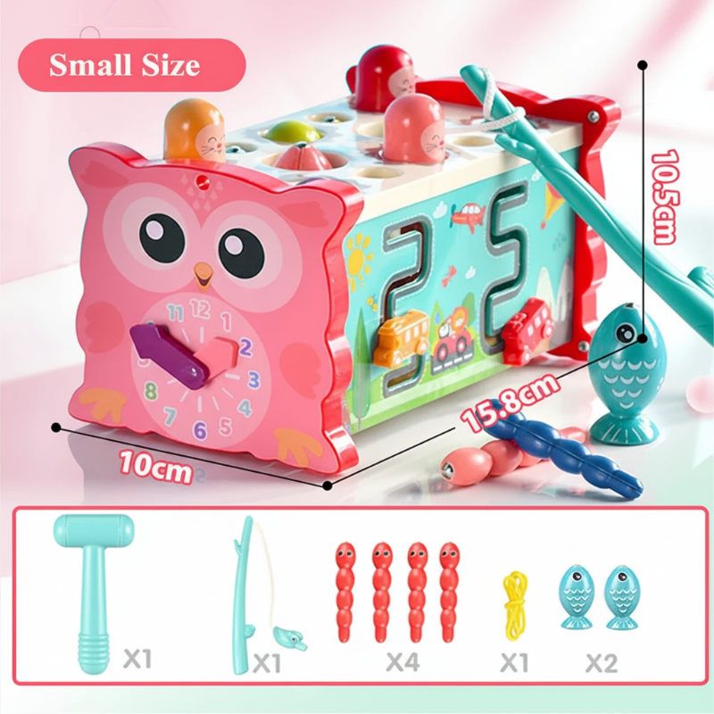 Montessori Hammering Toy – Motricità e apprendimento – Set di gioco 8 in 1