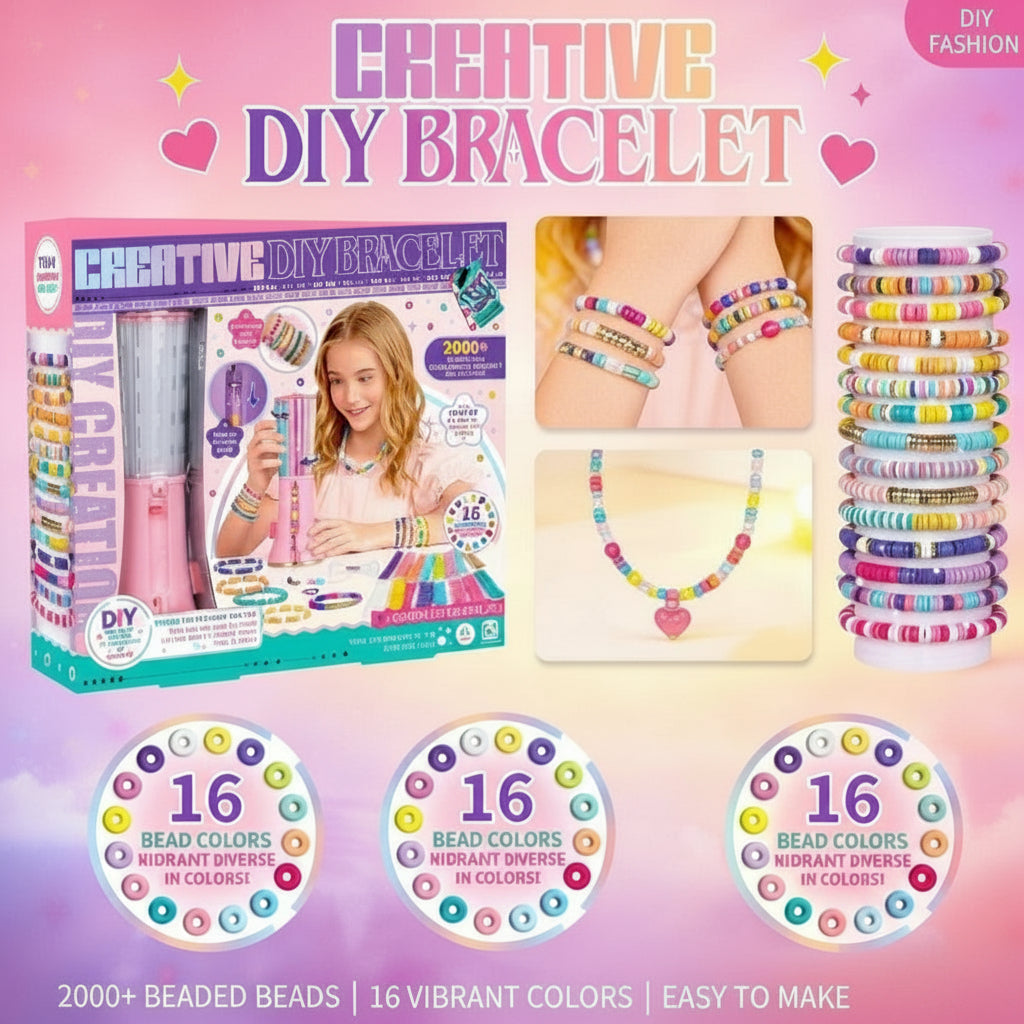 BeadMaster – Creativo ed educativo – Kit fai da te per realizzare braccialetti