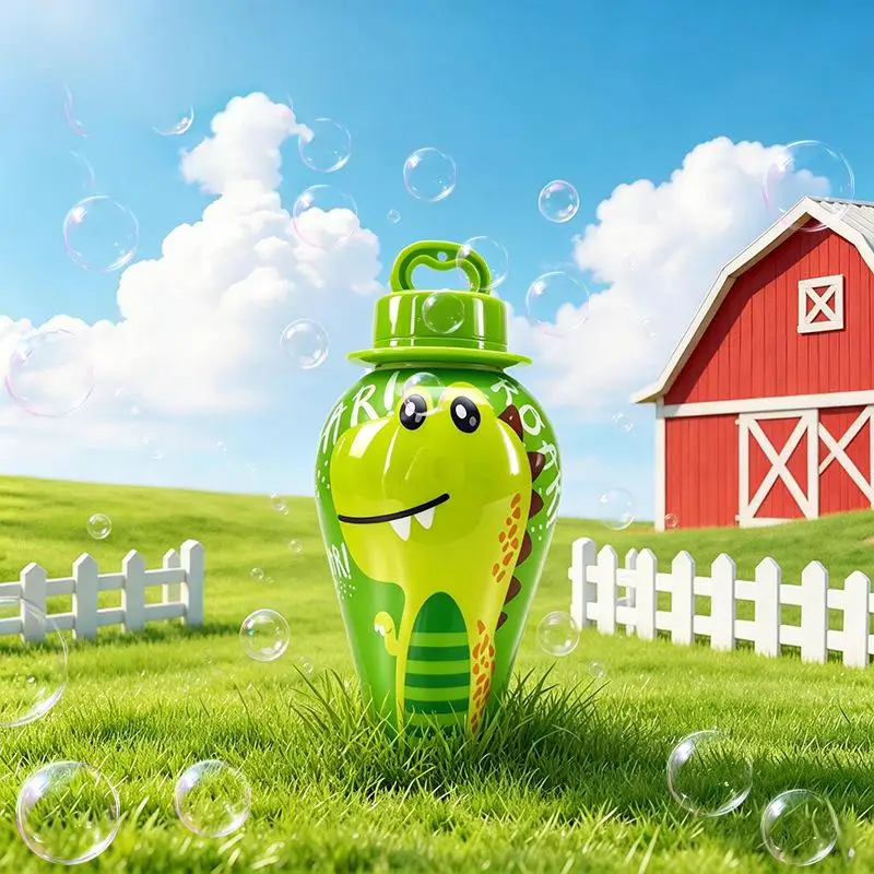 BubblePals – Allegro e divertente – Mini macchina per bolle antiversamento con motivi di animaletti