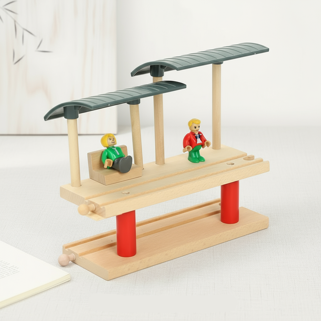 Woods – Elegante ed educativo – Set da gioco in legno dedicato al trasporto pubblico