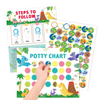 Potty Training – Giocoso e motivante - scheda per l'uso del vasino con adesivi