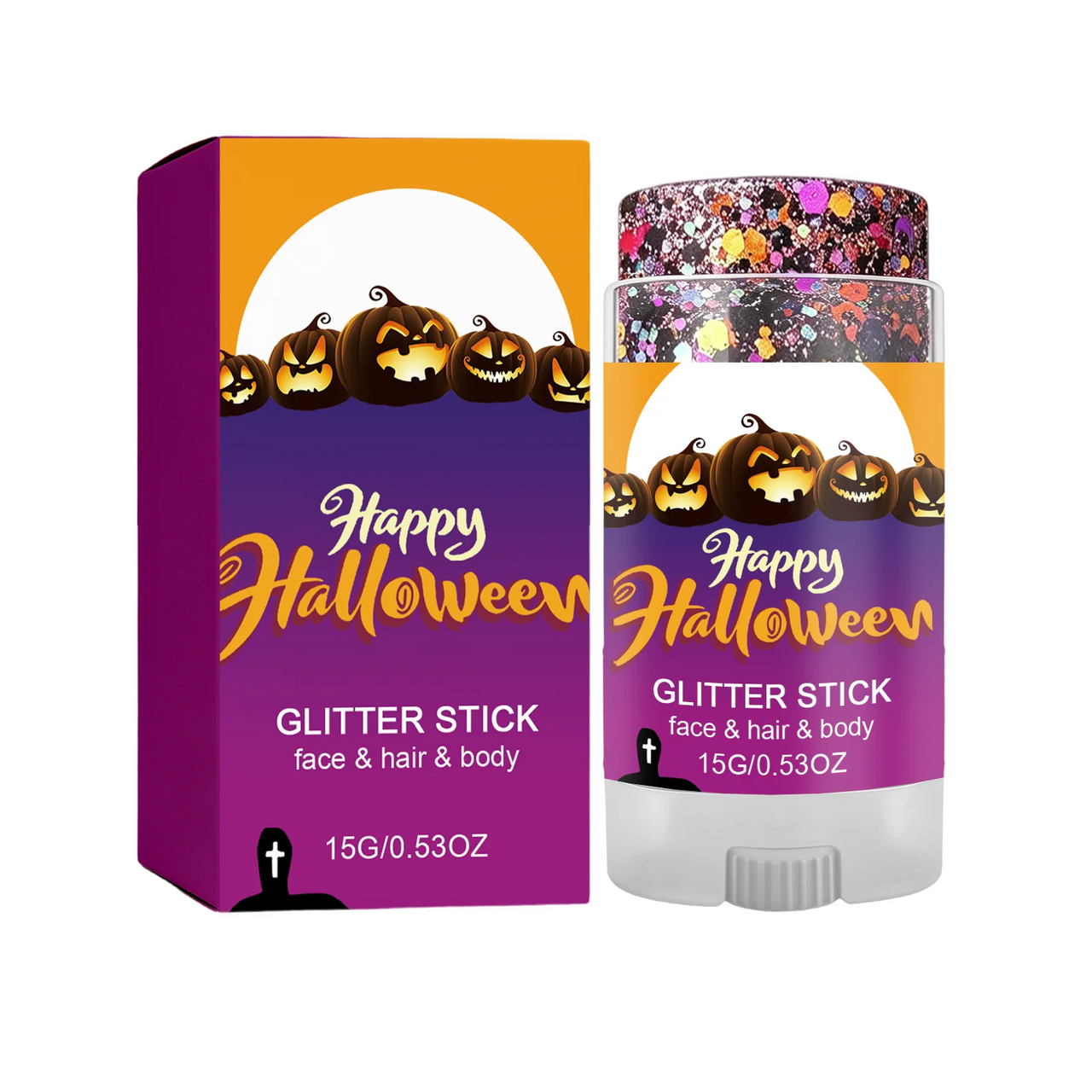 GlitterPop – Scintillante e festoso – Stick glitterato di Halloween per viso, capelli e corpo