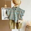 LittleGent – Trendy & Casual – Set da ragazzo con camicia a quadri e pantaloncini