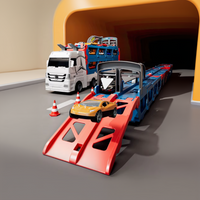 Thumbnail for CarHauler – Divertente e avventuroso – Set di gioco con auto da corsa e rimorchio per auto