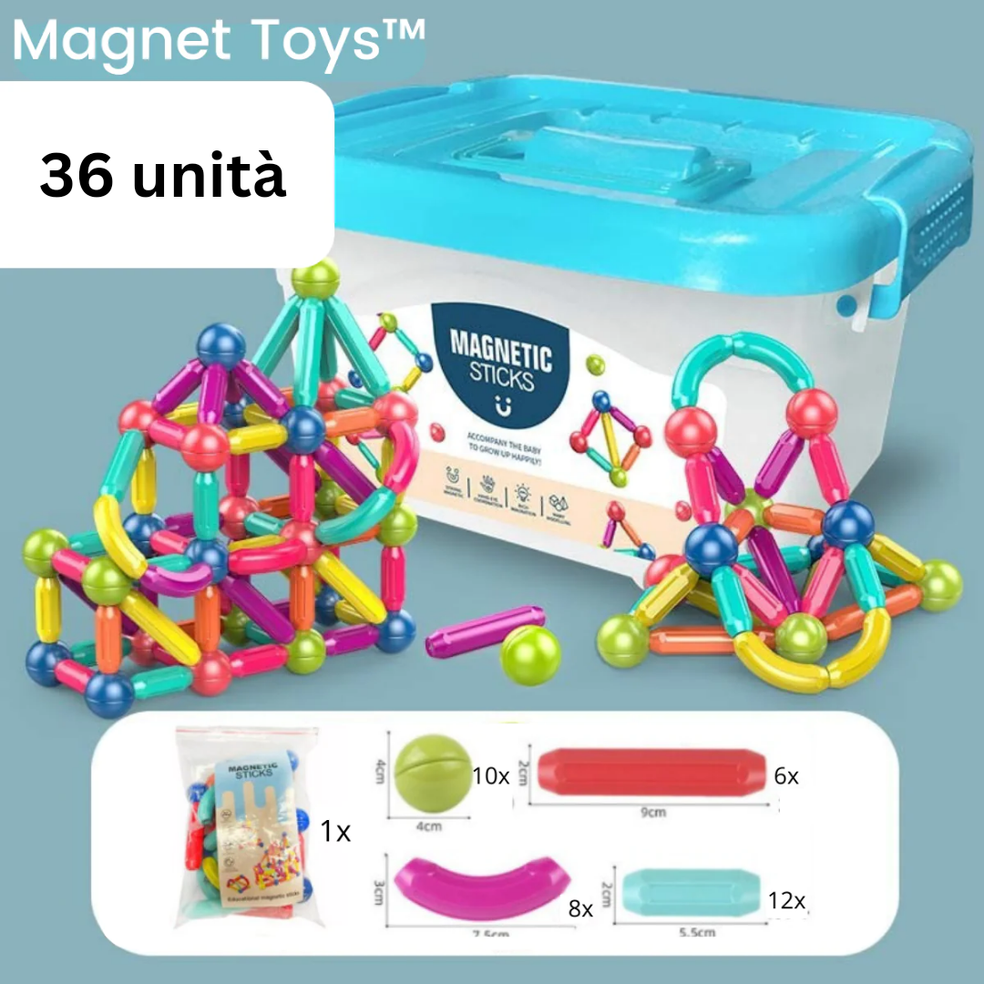 Magnet Toys™ - Sviluppa la creatività - Bastoncini magnetici