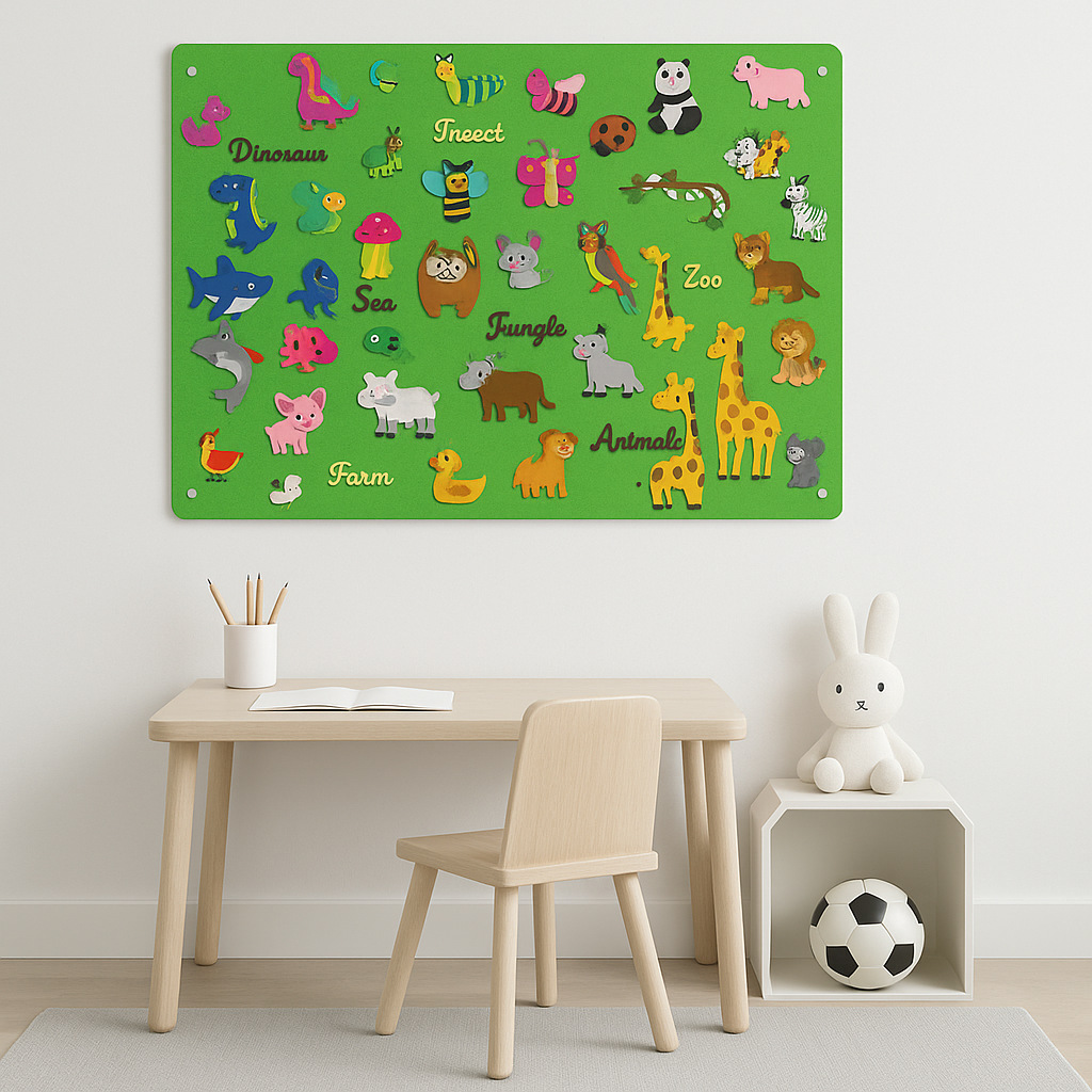 FeltBoard™ - Scopri animali meravigliosi - Pannello in feltro