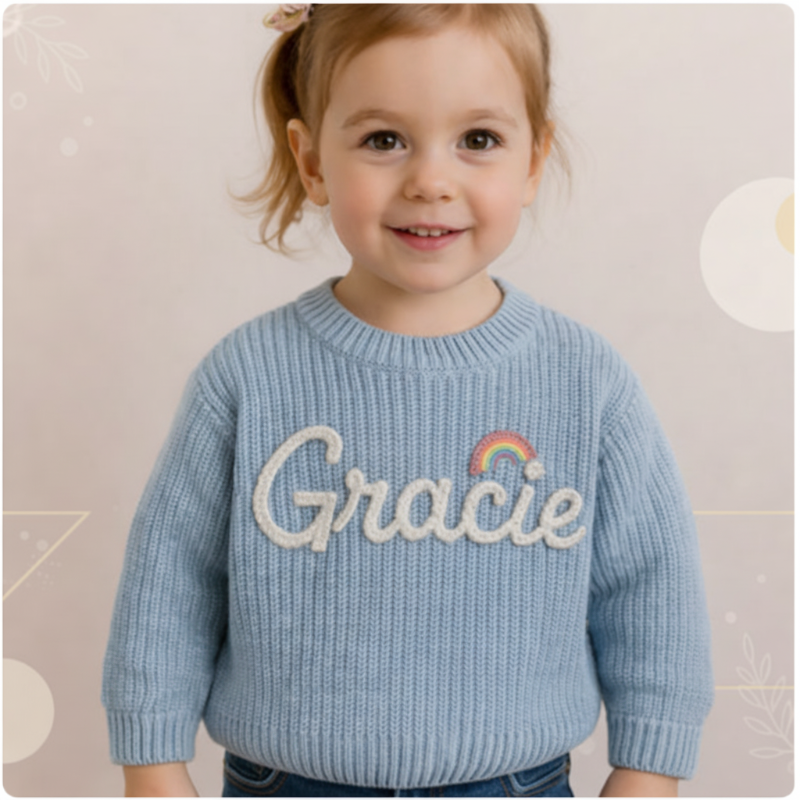 TinyStitch – Maglione personalizzato con nome per bambini