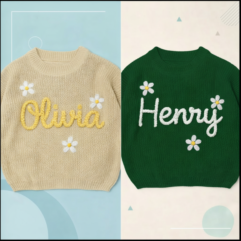 TinyStitch – Maglione personalizzato con nome per bambini