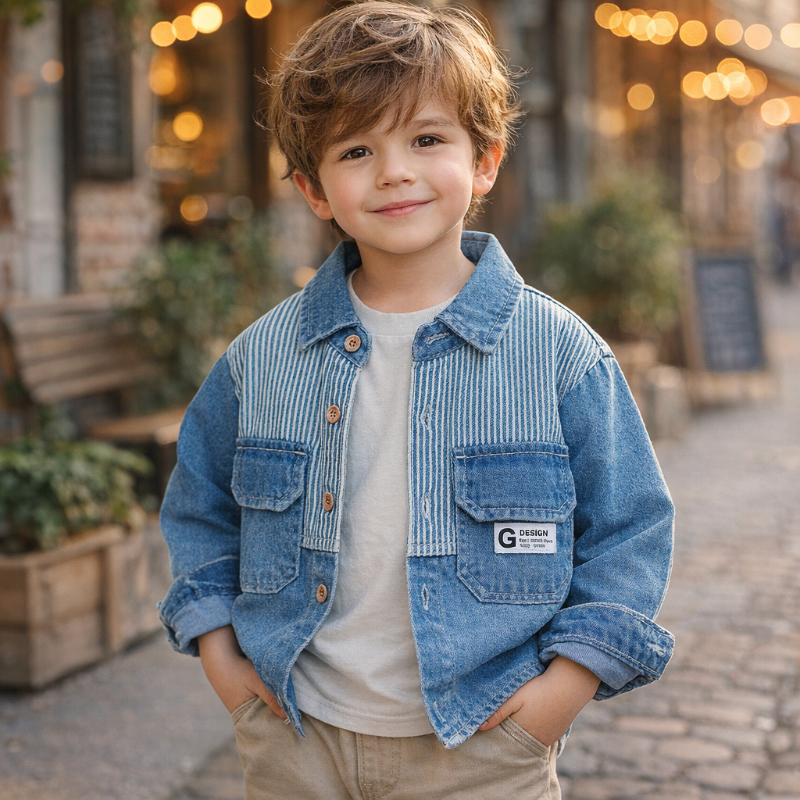DenimStar – Elegante e resistente – Giacca di jeans per ragazzi