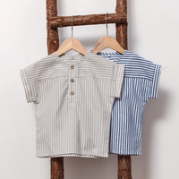 Thumbnail for LittleClassic – Elegante e comoda – Camicia da ragazzo in lino con bottoni