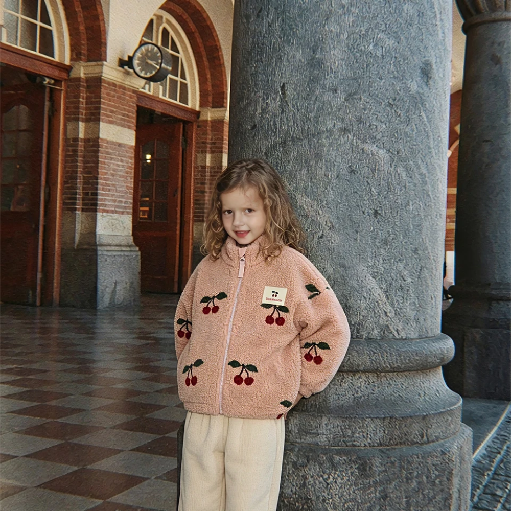WarmHug – Comoda e alla moda – Giacca in pile per bambini con stampe divertenti