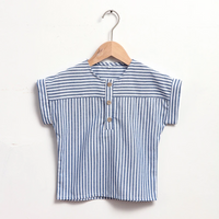 Thumbnail for LittleClassic – Elegante e comoda – Camicia da ragazzo in lino con bottoni