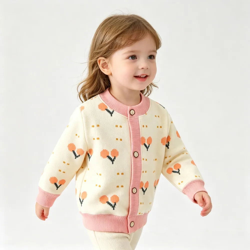CozyCardi – Morbido e caldo – Cardigan lavorato a maglia con simpatiche stampe