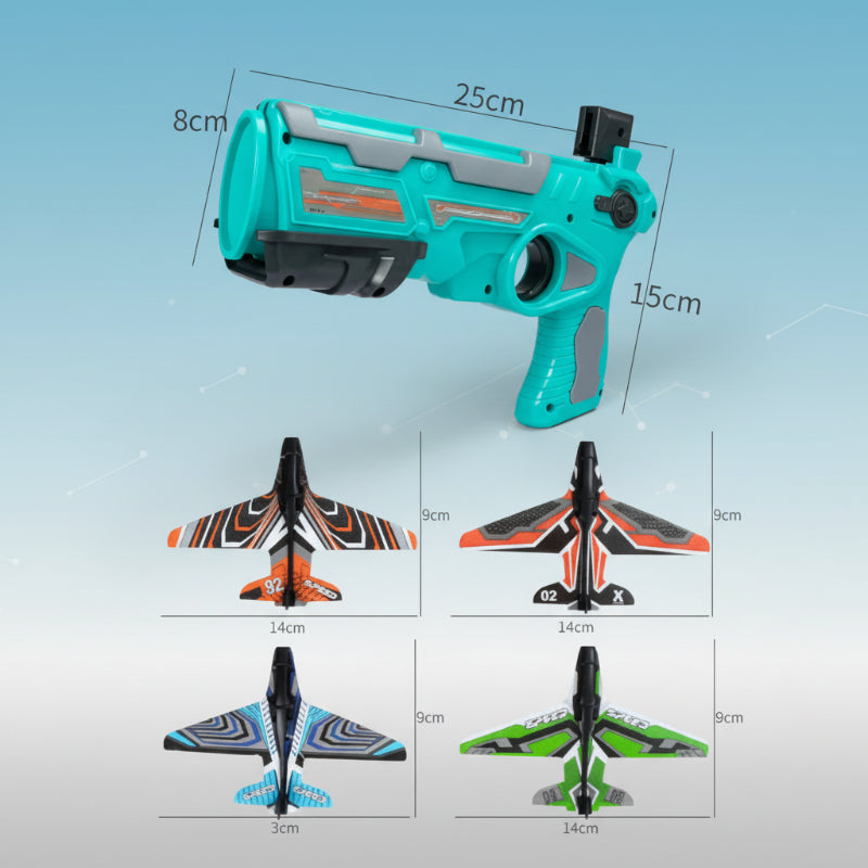 FlyHero – Creativo e interattivo – Blaster a forma di aeroplano per bambini