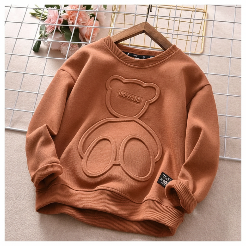 LittleCloud – Comodo e accogliente – Maglione con motivo 3D a forma di orso