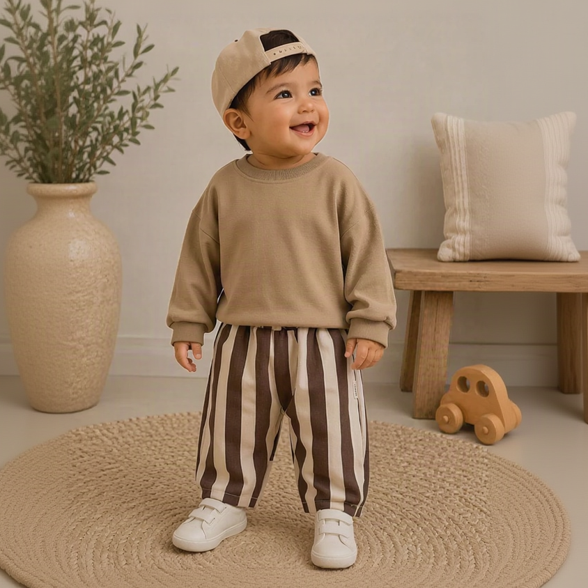 SoftStripe – Morbidi e comodi – Pantaloncini per neonati con motivo a righe
