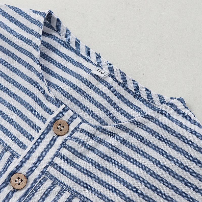 LittleClassic – Elegante e comoda – Camicia da ragazzo in lino con bottoni