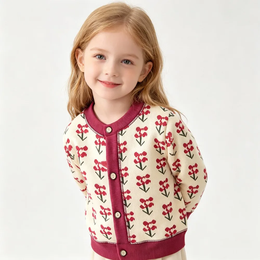 CozyCardi – Morbido e caldo – Cardigan lavorato a maglia con simpatiche stampe