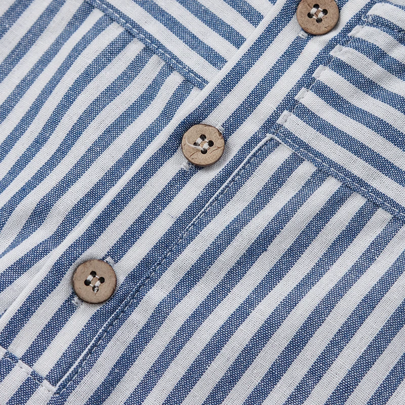 LittleClassic – Elegante e comoda – Camicia da ragazzo in lino con bottoni