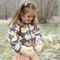 Thumbnail for WarmHug – Comoda e alla moda – Giacca in pile per bambini con stampe divertenti