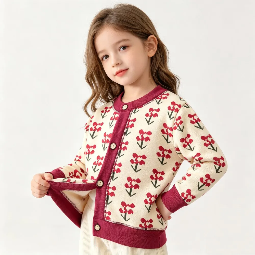 CozyCardi – Morbido e caldo – Cardigan lavorato a maglia con simpatiche stampe