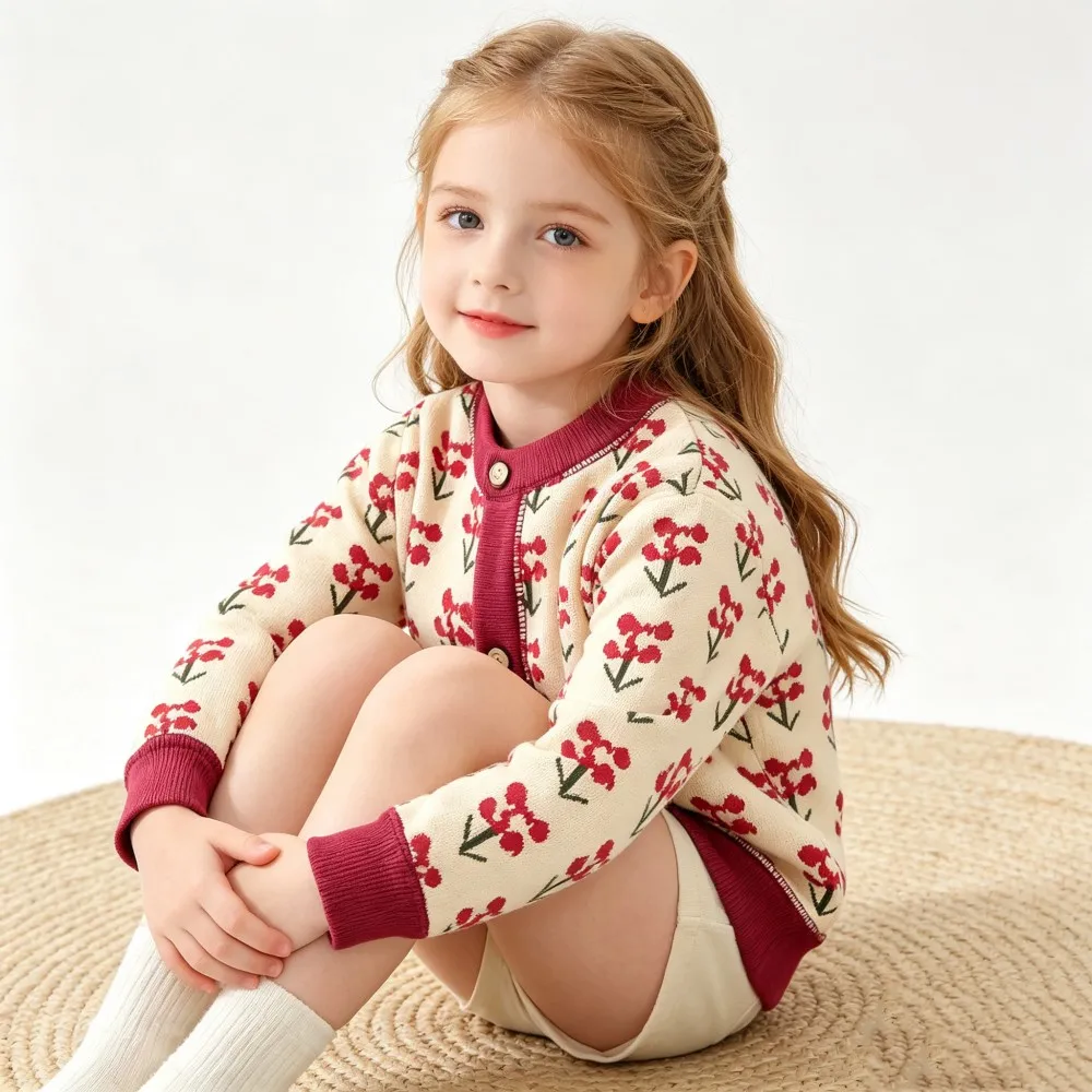CozyCardi – Morbido e caldo – Cardigan lavorato a maglia con simpatiche stampe