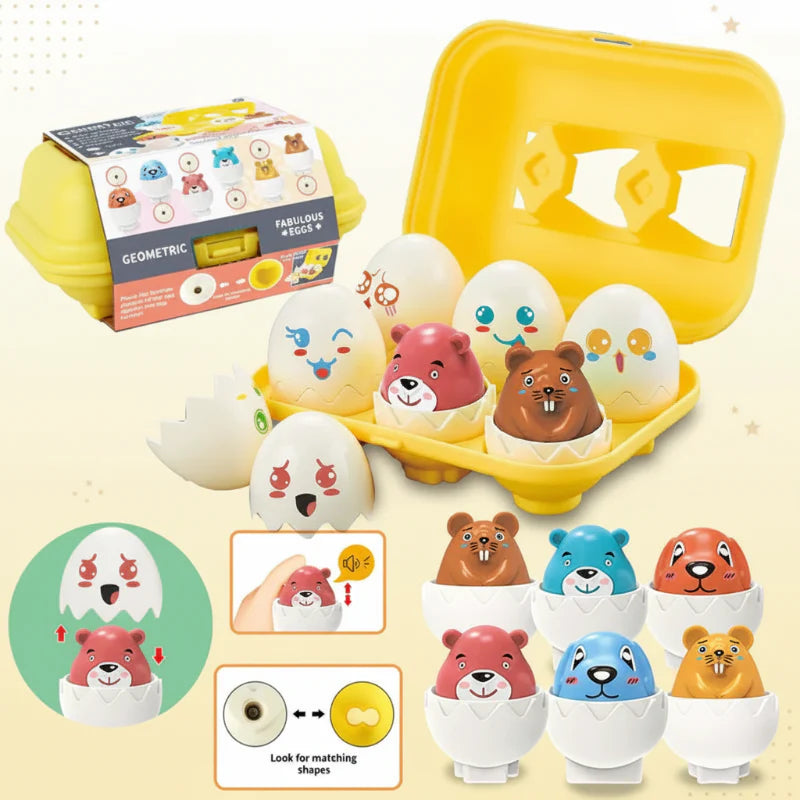 Montessori 3D Eggs Puzzle – Divertente per Pasqua - Gioco di smistamento delle uova