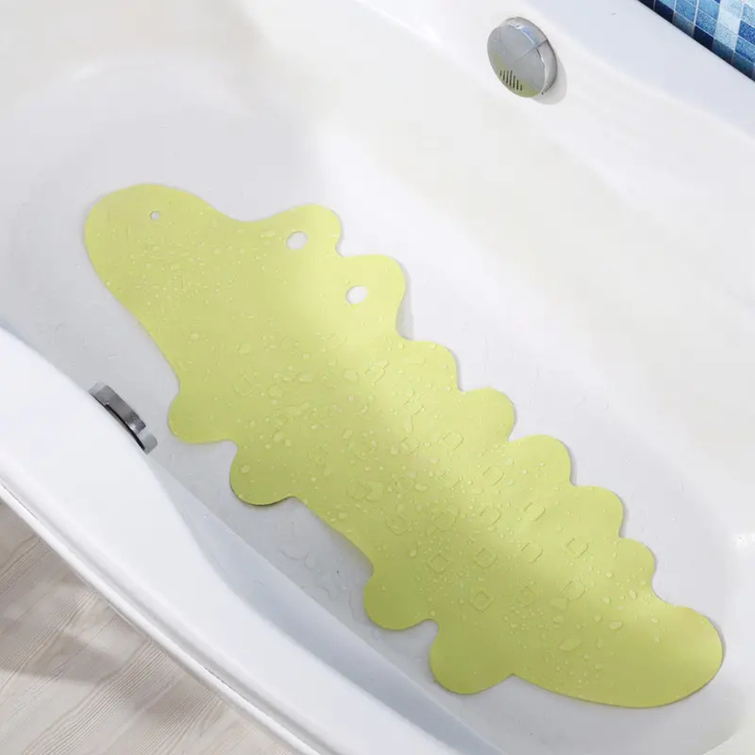 AquaJoy – Antiscivolo e sicuro – Tappetino da bagno per bambini Coccodrillo